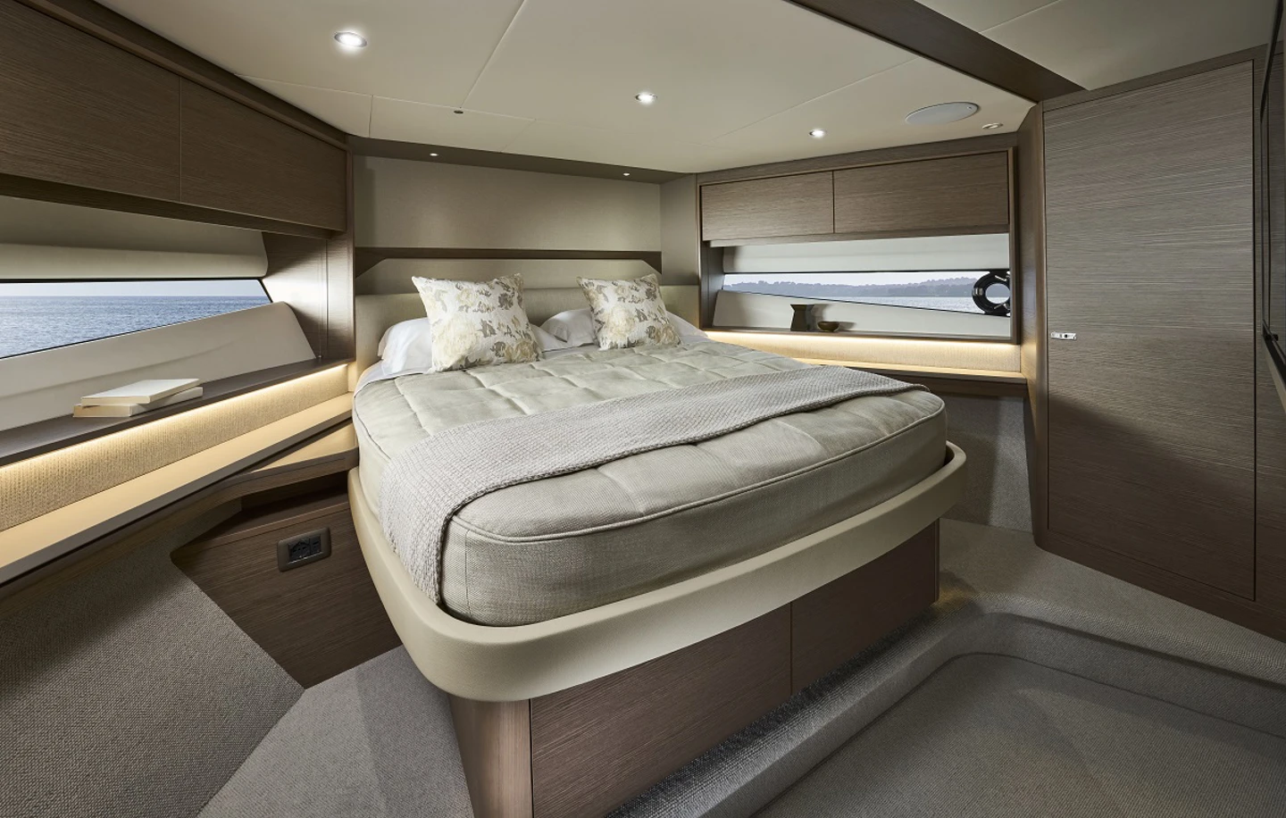 The New Princess Yachts f class f58 stateroom