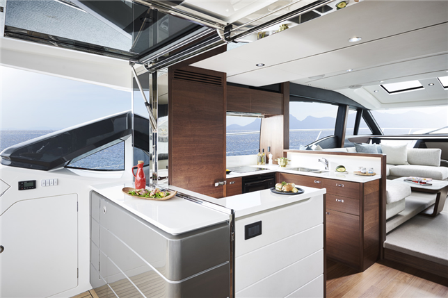 new Princess S66 saloon galley